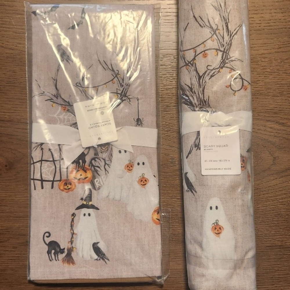 Pottery Barn Halloween Scary Squad Kitchen Linens